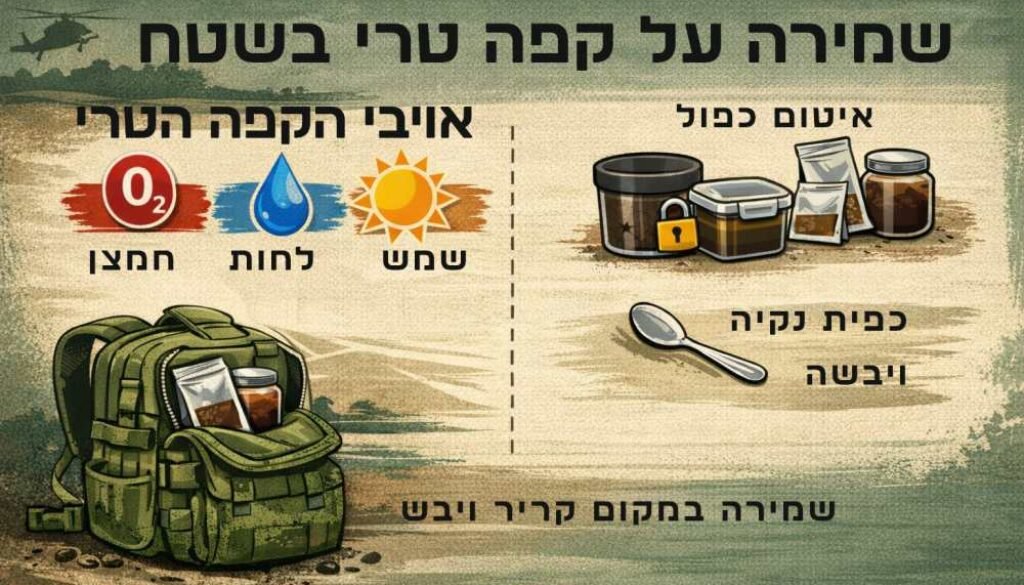 המדריך לשמירה על קפה טרי בשטח